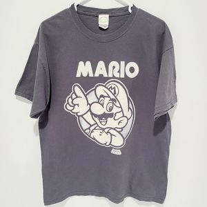 Nintendo Official Super Mario Dark Grey Size L Mens T-Shirt